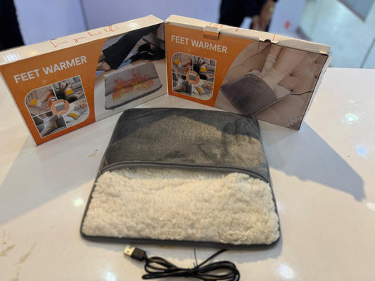 Electric Foot Heating Pad USB Charging Soft Plush Washable Foot Warmer Heater